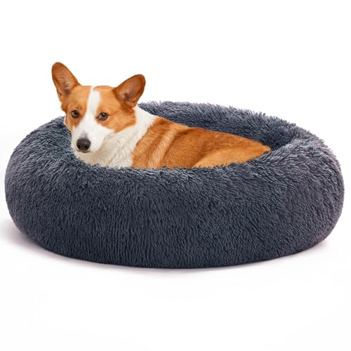 Love's cabin Katzenbett für Indoor-Katzen, 76,2 cm, mit maschinenwaschbarer, wasserdichter Unterseite, bläulichgraues, flauschiges Hunde- und Katzenbett zur Gelenkentlastung und Verbesserung des von Love's cabin