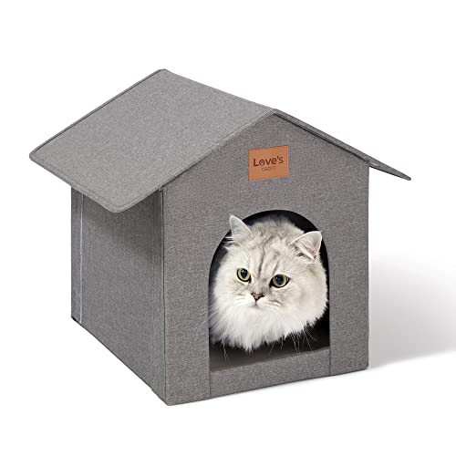 Love's cabin Katzenhaus Outdoor Winterfest, Faltbare Katzenhöhle für Freigänger und Hauskatzen Wasserdicht, Feral Katzen Haus mit abnehmbarer weicher Matte, Katzenbett Katzenzelt Cat House, 43x41x33cm Love's cabin Katzenhaus Outdoor Winterfest, Faltbare Katzenhöhle für Freigänger und Hauskatzen Wasserdicht, Feral Katzen Haus mit abnehmbarer weicher Matte, Katzenbett Katzenzelt Cat House, 43x41x33cm von Love's cabin