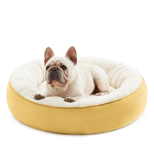 Love's cabin Rundes Donut-Katzen- und Hundebett, 63,5 cm, Haustierbett für kleine oder mittelgroße Hunde, rutschfeste und wasserabweisende Unterseite, weicher, strapazierfähiger Stoff, waschbar, Love's cabin Rundes Donut-Katzen- und Hundebett, 63,5 cm, Haustierbett für kleine oder mittelgroße Hunde, rutschfeste und wasserabweisende Unterseite, weicher, strapazierfähiger Stoff, waschbar, von Love's cabin