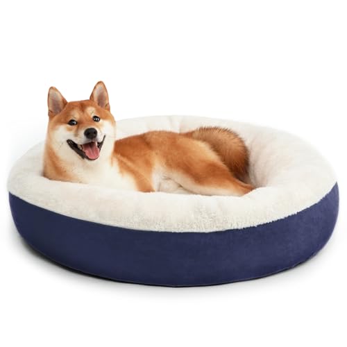 Love's cabin Rundes Donut-Katzen- und Hundebett, 76,2 cm, Haustierbett für mittelgroße oder große Hunde, rutschfeste und wasserabweisende Unterseite, weicher, strapazierfähiger Stoff, waschbar, Love's cabin Rundes Donut-Katzen- und Hundebett, 76,2 cm, Haustierbett für mittelgroße oder große Hunde, rutschfeste und wasserabweisende Unterseite, weicher, strapazierfähiger Stoff, waschbar, von Love's cabin