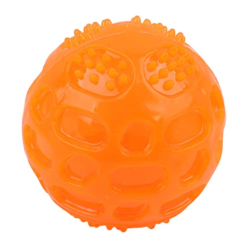 LoveAloe Langlebiges Hunde-Quetschspielzeug Interaktiv klingendes Hundekauspielzeug für große mittelgroße Hunde, Haustiere, Molaren werfen,Orange von LoveAloe