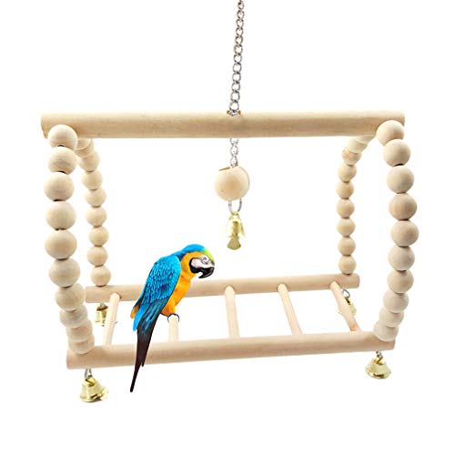 LoveAloe Pet Toys Hanging Hölzerne Hängebrücke Klettern Swing Toys für Vogel Sittich Hamster Papagei von LoveAloe