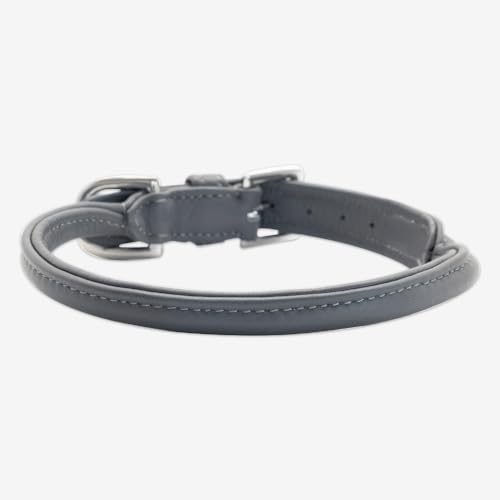 Hundehalsband Leder-Halsband Allrounder, Cool Grey, Größe XS, LovePanama Hundehalsband Leder-Halsband Allrounder, Cool Grey, Größe XS, LovePanama von LovePanama