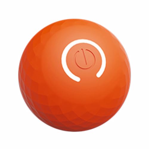 Lovehomily Aktiver Rollball, USB wiederaufladbar, intelligentes elektrisches Ballspielzeug, automatisches Rollballspielzeug for Welpen/kleine/mittelgroße Hunde (Orange) von Lovehomily