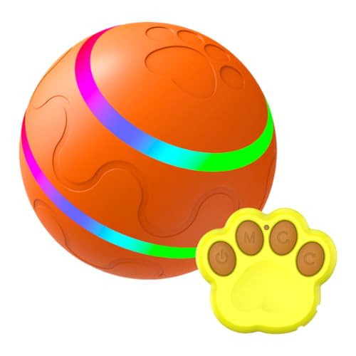 Lovehomily Automatisch Springender Ball, Hindernisvermeidung, automatisch rotierender Ball, mehrere Modi, elektrischer Katzen-Rollball mit Fernbedienung for Katzen und Hunde im Innenbereich von Lovehomily