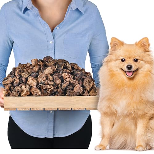 Geschnittene Rinderlunge | Natürlich Getrocknet - 1kg Packung | Leckerlies für Hundetraining | Hohe Qualität und Gesund | Ideal für alle Hunderassen und Größen von Lovely DOG