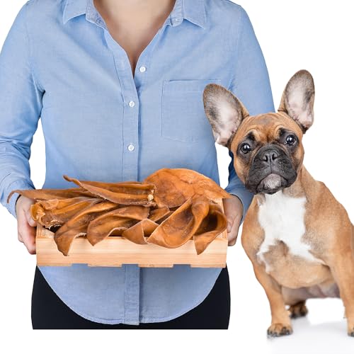 Halbe Schweineohren für Hunde 10 Stück (200g) | Natürliche Kausnacks aus Schwein | Getreidefrei & Langanhaltend | Luftgetrocknete Schweineohren | Gesunder Snack für alle Hunderassen von Lovely DOG