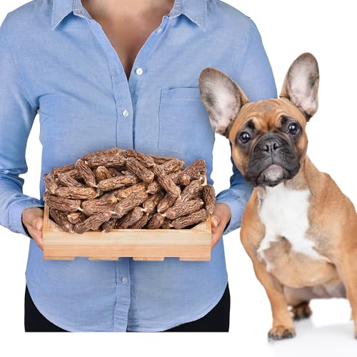Hühnerwürstchen Hundesnacks 1kg (ca. 110-115 Stück) | Natürlich & luftgetrocknet | Getreidefrei & fettarm | Proteinreicher Kausnack für Hunde jeden Alters von Lovely DOG