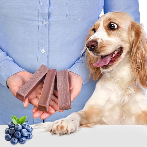 Natürliche Hundekausnacks Größe M – 3er-Pack (je 75 g, insgesamt 225 g) | Käsesnack | Heidelbeer-Geschmack | Fettarm | Lang anhaltend | Gesund von Lovely DOG