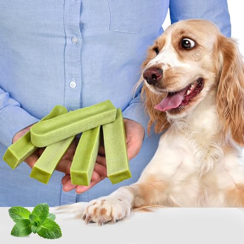 Natürliche Hundekausnacks Größe L – 5er-Pack (je 110 g, insgesamt 550 g) | Käsesnack | Minz-Geschmack | Fettarm | Lang anhaltend | Gesund von Lovely DOG