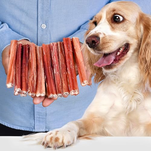 Ochsenziemer | Leckerli Hund | Ochsenziemer Hund | Hunde kauartikel | Kauknochen welpen | Hundeknochen große Hunde (10 stück (1er Pack), Ochsenziemer (M)) von Lovely DOG