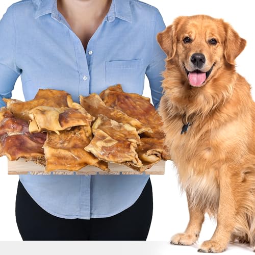 Rinderkopfhautplatten (1kg) - 1000g Natur Kausnack für Gesunde Zähne & Ernährung Ihres Hundes von Lovely DOG