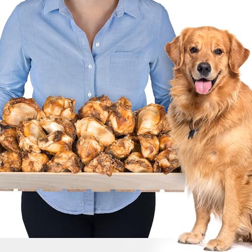 Rinderknie für Hunde 50 Stück (7,5kg) | Natürliche Langanhaltende Kausnacks | Hypoallergene Zahnpflege-Leckerli | Kalorienarmer Kauknochen-Snack von Lovely DOG