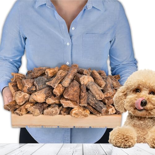 Rinderlunge für Hunde 1 kg (ca. 53–58 Stück) | Getrockneter Naturkauartikel aus 100% Rind | Leicht verdaulich & fettarm | Ohne Zusatzstoffe von Lovely DOG