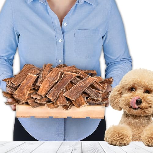 Rinderschlund Kausnacks für Hunde 1kg (ca. 43–48 Stück) | natürliche Rindfleisch-Leckerlis | Single Protein | ohne Rohhaut | proteinreich | Flache Streifen aus Rinderschlund von Lovely DOG