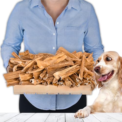 Schafhaut für Hunde 15 cm 1 kg (ca. 98-103 Stück) | Getrocknete Schafhaut Kauartikel | 100 % natürlich | Mit Fell | Luftgetrocknet | Getreidefrei | Langer Kauspaß für kleine & große Hunde von Lovely DOG
