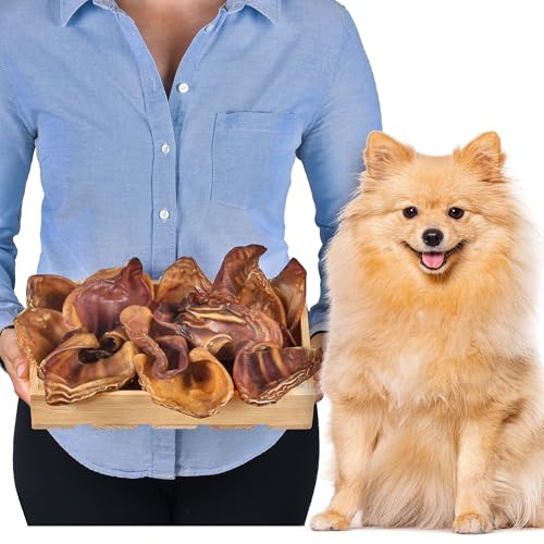 Schweineohren (20 Stück) | Leckerlis für Hunde | Hundeknochen für große Hunde von Lovely DOG