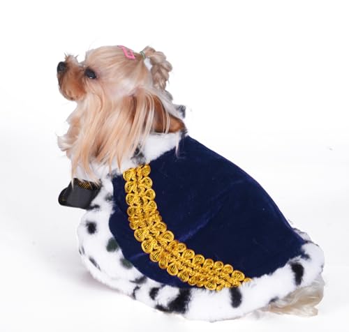 Lovelyshop Pet Serial Lux Fell Katze Hund Umhang für Halloween Kostüme, König Königin Prinz und Prinzessin Cosplay-XS Blau Lovelyshop Pet Serial Lux Fell Katze Hund Umhang für Halloween Kostüme, König Königin Prinz und Prinzessin Cosplay-XS Blau von Lovelyshop