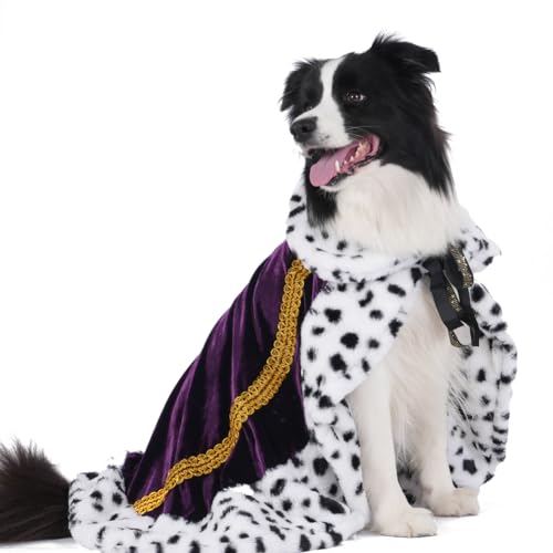 Lovelyshop Pet Serial Lux Mantel für Katzen und Hunde, für Halloween-Kostüme, König, Königin, Prinz und Prinzessin, Cosplay-L lila Lovelyshop Pet Serial Lux Mantel für Katzen und Hunde, für Halloween-Kostüme, König, Königin, Prinz und Prinzessin, Cosplay-L lila von Lovelyshop