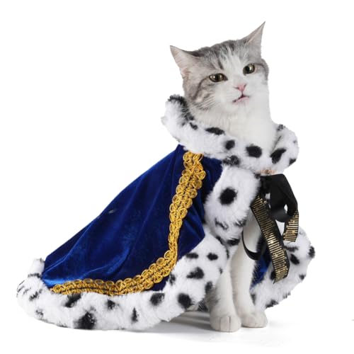 Lovelyshop Pet Serial Lux Mantel für Katzen und Hunde, für Halloween-Kostüme, König, Königin, Prinz und Prinzessin, Cosplay-S Blau Lovelyshop Pet Serial Lux Mantel für Katzen und Hunde, für Halloween-Kostüme, König, Königin, Prinz und Prinzessin, Cosplay-S Blau von Lovelyshop