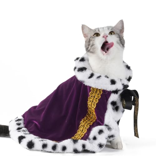 Lovelyshop Pet Serial Lux Mantel für Katzen und Hunde, für Halloween-Kostüme, König, Königin, Prinz und Prinzessin, Cosplay-S lila Lovelyshop Pet Serial Lux Mantel für Katzen und Hunde, für Halloween-Kostüme, König, Königin, Prinz und Prinzessin, Cosplay-S lila von Lovelyshop