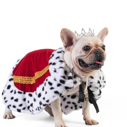 Lovelyshop Pet Serial Schickes Hunde - und katzenkostüm mit Lux samt samt und schickem Korsett mit Allen perlen, königlicher Prinz und Prinzessin cotopy-M von Lovelyshop