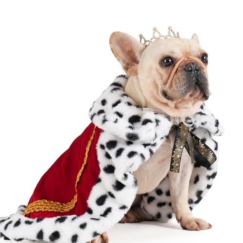 Lovelyshop Pet Serial Schickes Hunde - und katzenkostüm mit Lux samt samt und schickem Korsett mit Allen perlen, königlicher Prinz und Prinzessin cotopy von Lovelyshop