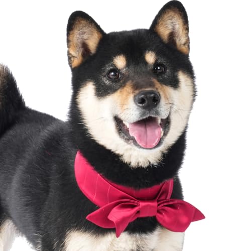 Lovelyshop Pet Serial Vintage-Krawatte aus Satin, handgefertigt, für Hunde, Katzen, Valentinstag, Weihnachten, Hochzeit, Erntedankfest von Lovelyshop