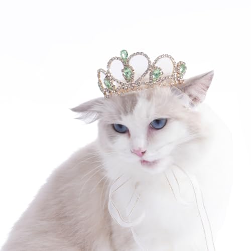 Lovelyshop Pet Serie Grün Edelstein Gold Strass Hund/Katze Tiara Krone für Kostüm Haar Zubehör -Medium Größe Lovelyshop Pet Serie Grün Edelstein Gold Strass Hund/Katze Tiara Krone für Kostüm Haar Zubehör -Medium Größe von Lovelyshop