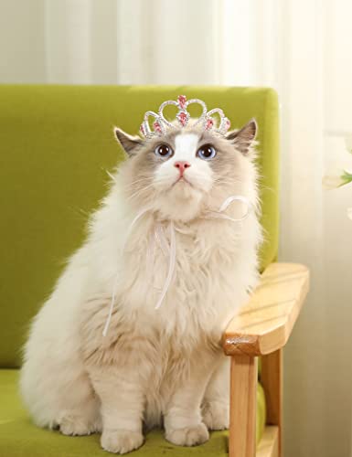 Lovelyshop Haustierserie Rosa Edelstein Strass Hund/Katze Tiara Krone für Kostüm Haarschmuck -Mittlere Größe von Lovelyshop