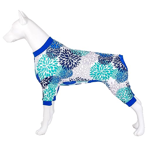 Hunde-PJS-Body für riesige Hunde – abstrakter geometrischer Druck, Jammies für große Hunde, leichter Pullover, Hunde-Pyjama, vollständige Abdeckung, Größe L von LovinPet