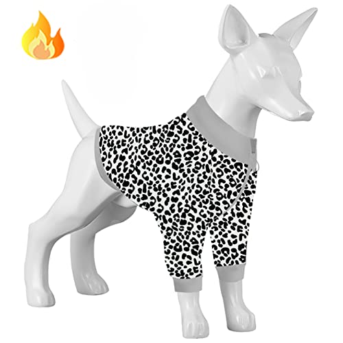 LovinPet Deutsche Dogge Hundejacke: Haustier-Kostüm, warmer, verbesserter Flanell-Stoff, einfach, schwarz, weiß, Pullover für Hunde, gemütlicher Hunde-Wintermantel für kaltes Wetter von LovinPet