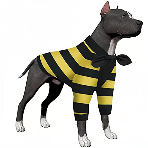 LovinPet Hunde-Einteiler aus Baumwolle für große Hunde, Baumwollhemd/Streifen, leicht, 2-Beine, Hunde-Baumwolle, Sonnenschutz-Shirt, Pullover, Angstlinderung von LovinPet