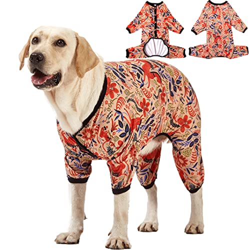 LovinPet Hunde-Schlafanzug für große Rassen, leichter Pullover, volle Abdeckung, Hunde-Einteiler, Happy Horse Coral Print, volle Abdeckung, Dog Jammies, Pet PJ's/L LovinPet Hunde-Schlafanzug für große Rassen, leichter Pullover, volle Abdeckung, Hunde-Einteiler, Happy Horse Coral Print, volle Abdeckung, Dog Jammies, Pet PJ's/L von LovinPet