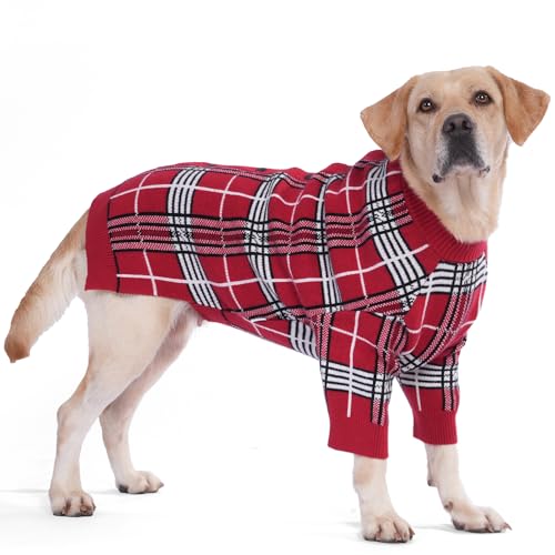 LovinPet Hundepullover für große Hunde, klassisch, winddicht, britisches Karomuster, gemütliches Design mit zwei Beinen für mittelgroße und große Hunde, warme Weste für kaltes Wetter, Größe L LovinPet Hundepullover für große Hunde, klassisch, winddicht, britisches Karomuster, gemütliches Design mit zwei Beinen für mittelgroße und große Hunde, warme Weste für kaltes Wetter, Größe L von LovinPet