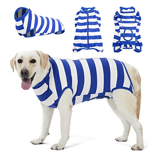 LovinPet Recovery Shirt – Bodysuit, Einteiler für Hausfall, Hautkrankheit, Ausschnitt-Design des Bauches, Haustier-Pyjama, Hund, Anti-Lecken, Hundebody für Bauchwunde nach Operationen, 3XL von LovinPet