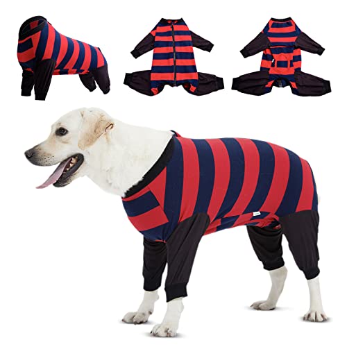 LovinPet Recovery Shirt – Haustier-Pyjama für Hunde, Anti-Leck-Anzug, kuscheliger Anzug, Hunde-Body für Bauchwunde nach Operationen, Einteiler für Hautkrankheiten, Größe 3XL von LovinPet
