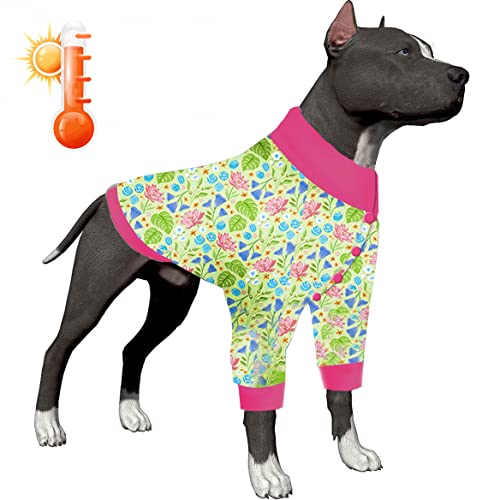 LovinPet f3fa Hunde-Winterkleidung für Chihuahua, hautfreundlicher Stoff, Blumenmuster, Limettengrün von LovinPet