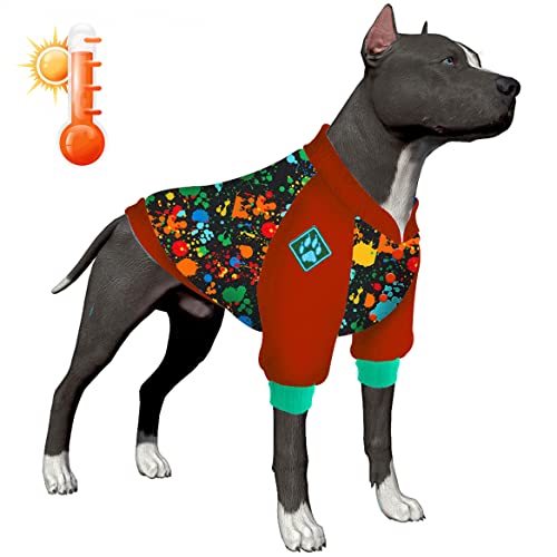 LovinPet f7fa Hundemantel, leicht zu tragen, breit, verschiedene Drucke, Hundekleidung mit gemütlichem Hundefutter, warme Winterkleidung für kleine bis große Hunde von LovinPet