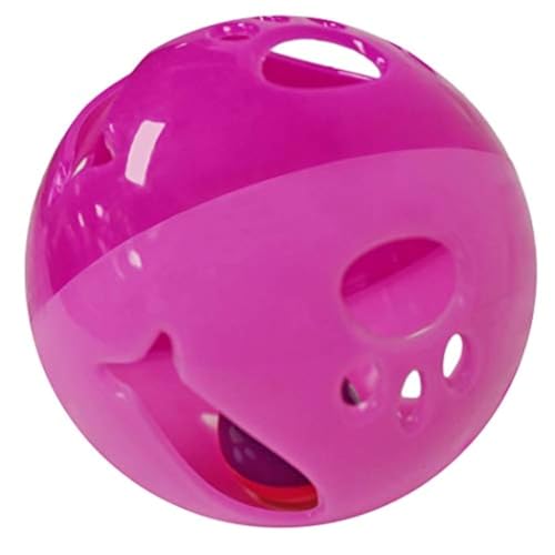 LOVINPUP Katzenball Spielzeug mit Glocke Größere Größe, Glocken Jingle als Bälle Rolle, Katzenspielzeug für kleine oder große Katzen oder andere Tiere (Rosa - 1 Pack) von LovinPup