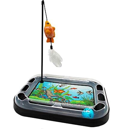 LOVINPUP Katzenkratzspielzeug mit Kratzbrett und Fisch Aquarium Design, Spaß und Aufregendes Katzenminze Katzenspielzeug, Schlenkerfisch Spielzeug mit Federn und Katzenminze Enthalten LOVINPUP Katzenkratzspielzeug mit Kratzbrett und Fisch Aquarium Design, Spaß und Aufregendes Katzenminze Katzenspielzeug, Schlenkerfisch Spielzeug mit Federn und Katzenminze Enthalten von LovinPup