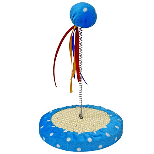 LovinPup Katzenbaum-Spielzeug mit Ball, interaktives Kratzspielzeug mit bunten Bändern, cooles Katzenspielzeug, unterhaltsam für Katzen aller Arten und Größen von LovinPup