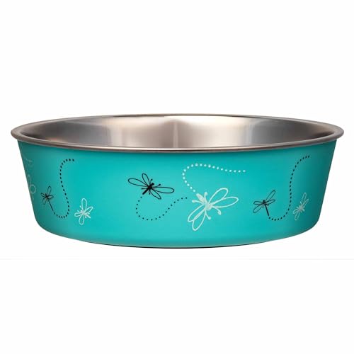 Loving Pets Bella Hundenäpfe aus Edelstahl, auslaufsicherer Futternapf, Katzennapf, Welpenzubehör und Haustierbedarf, ideal für Zuhause und Reisen, Größe S (4,5–9 kg, Libelle) von Loving Pets