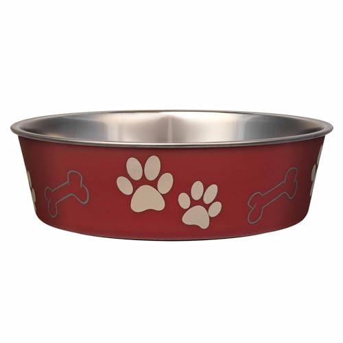 Loving Pets Bella Hundenapf aus Edelstahl, rutschfest, spülmaschinenfest, bakterienbeständig, metallisch, metallisch, für Haustiere, Größe XL (1,8 Liter) von Loving Pets