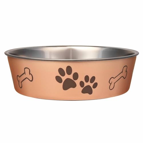 Loving Pets - Bella Bowls – Futternapf für Hunde, ohne Spitze, Edelstahl, rutschfest, auslaufsicher (groß, champagnerfarben) von Loving Pets