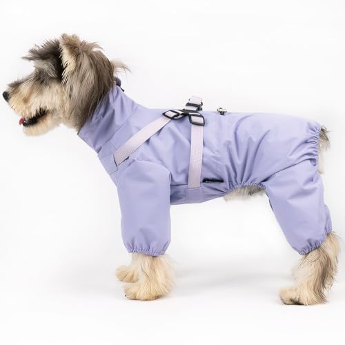Hunde-Regenmantel mit vollständiger Abdeckung für kleine und mittelgroße Hunde, vierbeiniger Hunde-Regenmantel mit eingebautem Geschirr, wasserdichte Welpen-Regenjacke mit Reißverschluss hinten für Hunde-Regenmantel mit vollständiger Abdeckung für kleine und mittelgroße Hunde, vierbeiniger Hunde-Regenmantel mit eingebautem Geschirr, wasserdichte Welpen-Regenjacke mit Reißverschluss hinten für von Lowealuk