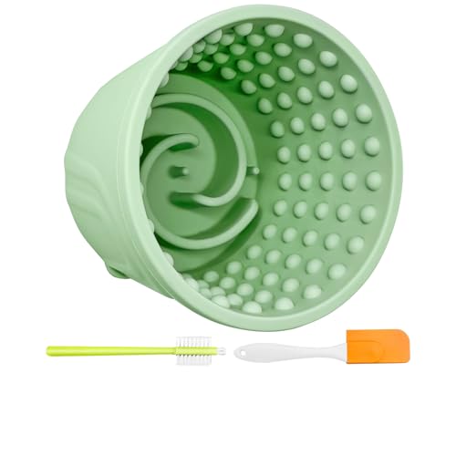 Leckmatte Leckmatte Leckerlispender für Hunde, Grün, Größe M, Angstlinderung, langsamer Futterspender, rutschfeste Leckschüssel für kleine, mittelgroße und große Rassen, BPA-freies Silikon, 1 Stück Leckmatte Leckmatte Leckerlispender für Hunde, Grün, Größe M, Angstlinderung, langsamer Futterspender, rutschfeste Leckschüssel für kleine, mittelgroße und große Rassen, BPA-freies Silikon, 1 Stück von Loyala