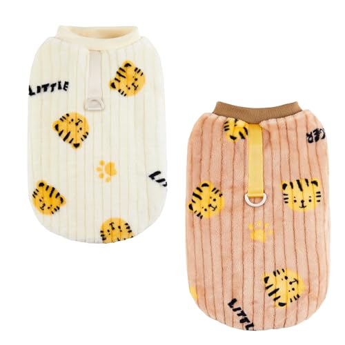 Loyanyy Hundepullover aus flauschigem Fleece, weich, warm, Winterwesten-Set mit D-Ring, Welpenkätzchen, Kleidung für Mädchen und Jungen, Thermo-Katzen-Outfit, Plüsch, niedlicher Hundepullover für Loyanyy Hundepullover aus flauschigem Fleece, weich, warm, Winterwesten-Set mit D-Ring, Welpenkätzchen, Kleidung für Mädchen und Jungen, Thermo-Katzen-Outfit, Plüsch, niedlicher Hundepullover für von Loyanyy