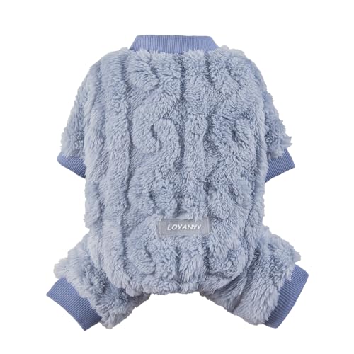Loyanyy Plüsch-Hunde-Pyjama für kaltes Wetter, 4-beinige Kleidung für Hund und Katze, dehnbarer Einteiler für Welpen, Kätzchen, Einteiler mit Knöpfen, warm, weich, Haustier-Overall, Wintermantel, Loyanyy Plüsch-Hunde-Pyjama für kaltes Wetter, 4-beinige Kleidung für Hund und Katze, dehnbarer Einteiler für Welpen, Kätzchen, Einteiler mit Knöpfen, warm, weich, Haustier-Overall, Wintermantel, von Loyanyy