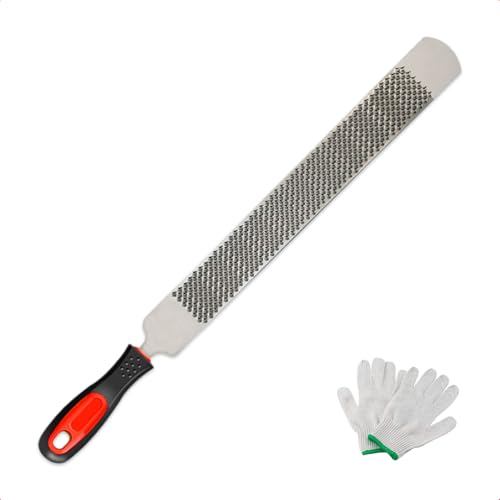 Loyzen Hufraspel, Hufeisenfeile Hufeisen Feile Werkzeug Kohlenstoffstahl Geeignet für Pferd Kuh Ziege Tierhufe 45.7 cm von Loyzen